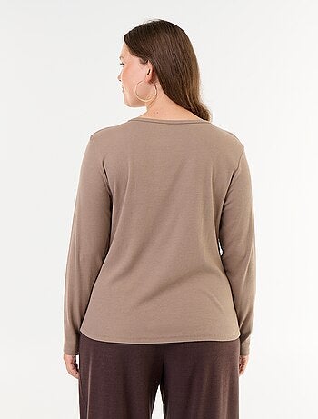 T-shirt basica a costine