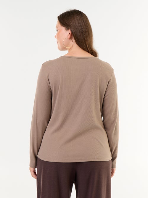 T-shirt basica a costine - Kiabi