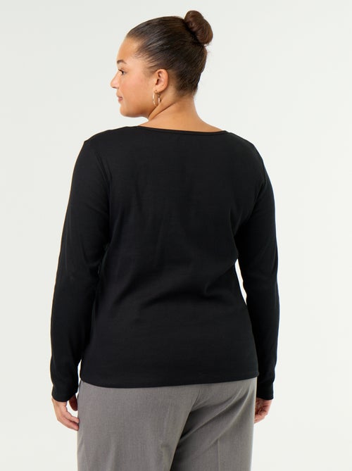T-shirt basica a costine - Kiabi T-shirt basica a costine - Kiabi