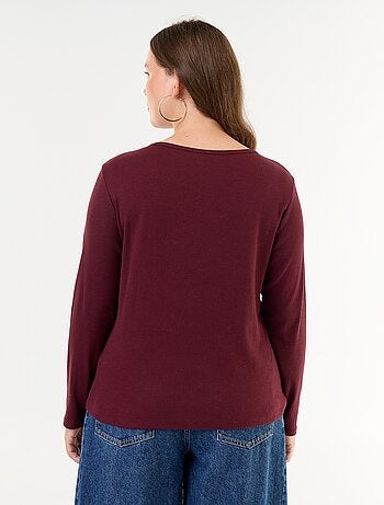 T-shirt basica a costine