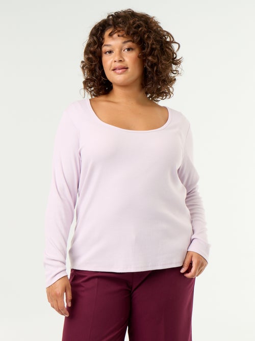 T-shirt basica a costine - Kiabi T-shirt basica a costine - Kiabi
