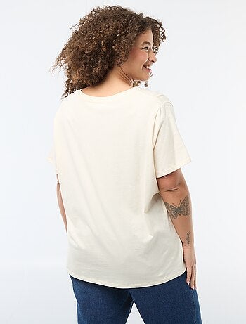 T-shirt basica a maniche corte e scollo a V