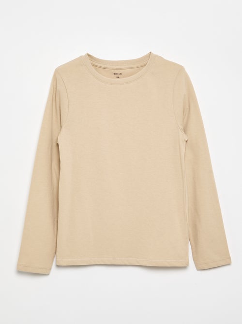 T-shirt basica a maniche lunghe - Kiabi T-shirt basica a maniche lunghe - Kiabi