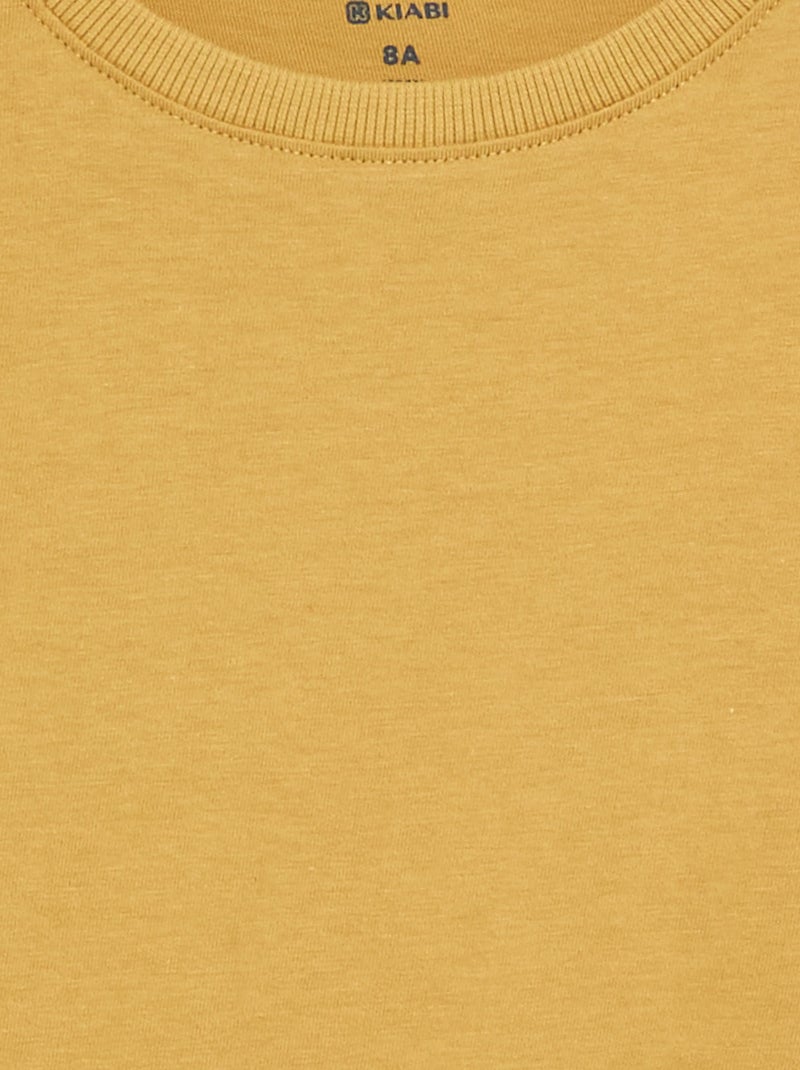 T-shirt basica a maniche lunghe Giallo - Kiabi