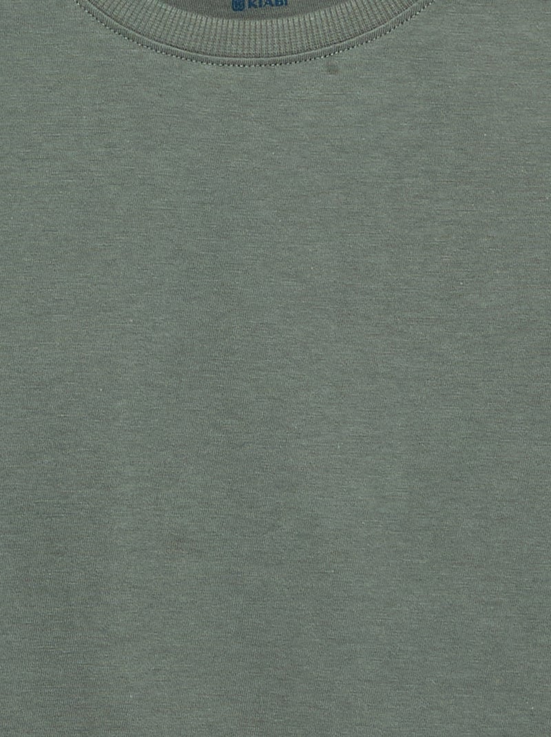 T-shirt basica a maniche lunghe Verde - Kiabi