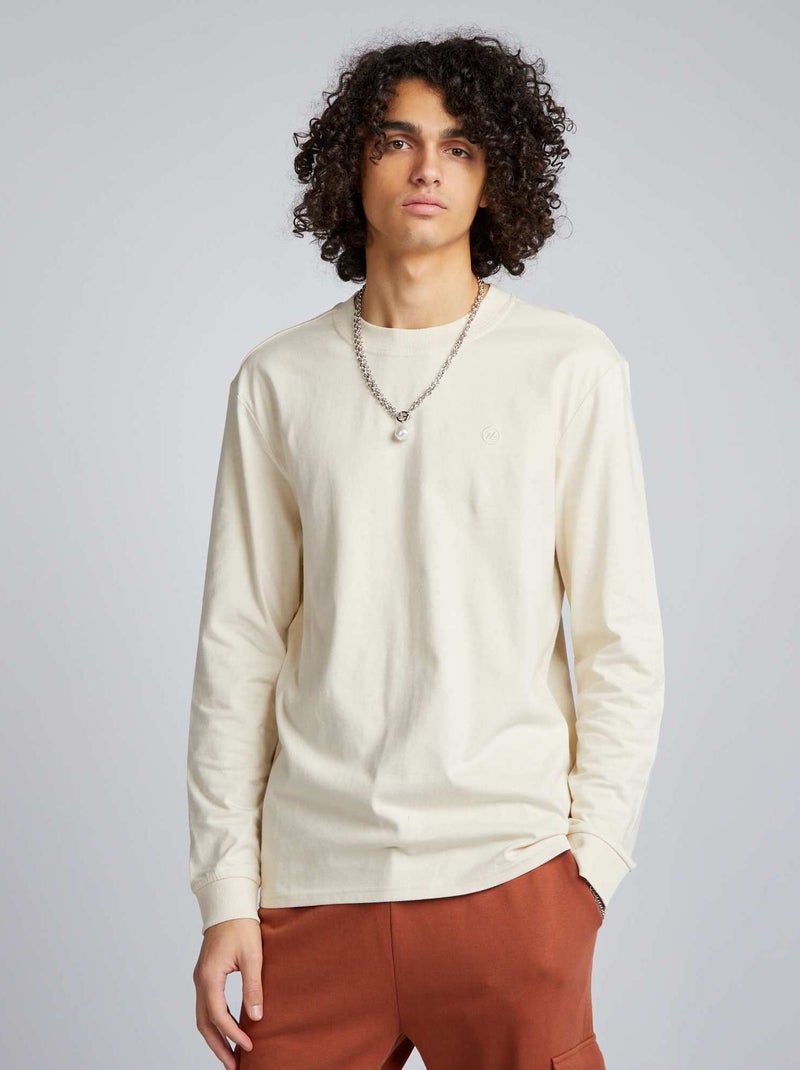 T-shirt basica beige - Kiabi
