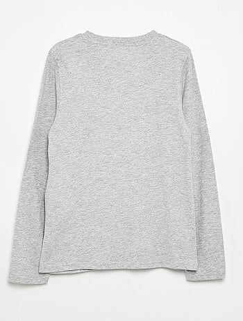 T-shirt basica con collo alla tunisina