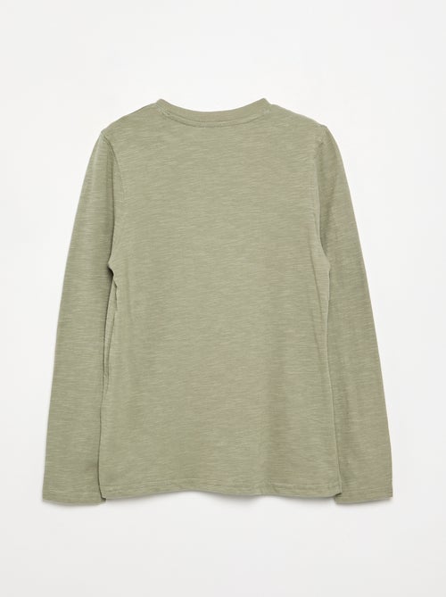 T-shirt basica con collo alla tunisina - Kiabi T-shirt basica con collo alla tunisina - Kiabi