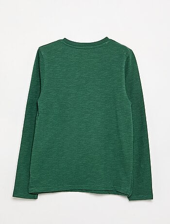 T-shirt basica con collo alla tunisina