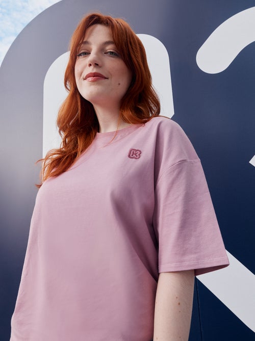 T-shirt basica con logo ricamato - Kiabi - Kiabi