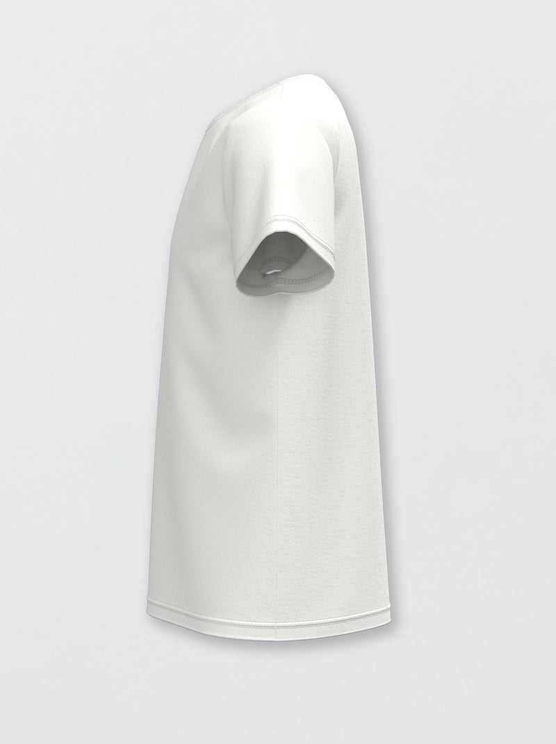 T-shirt basica in jersey tinta unita bianco - Kiabi