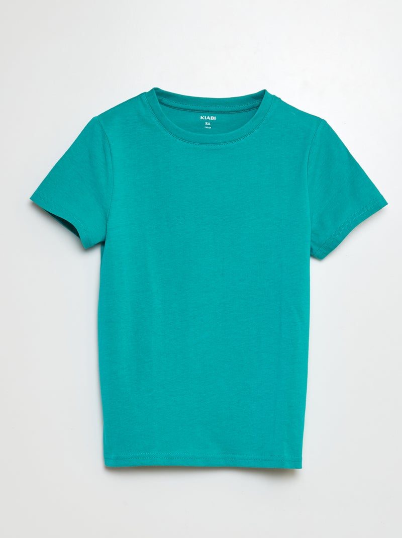 T-shirt basica in jersey tinta unita VERDE - Kiabi