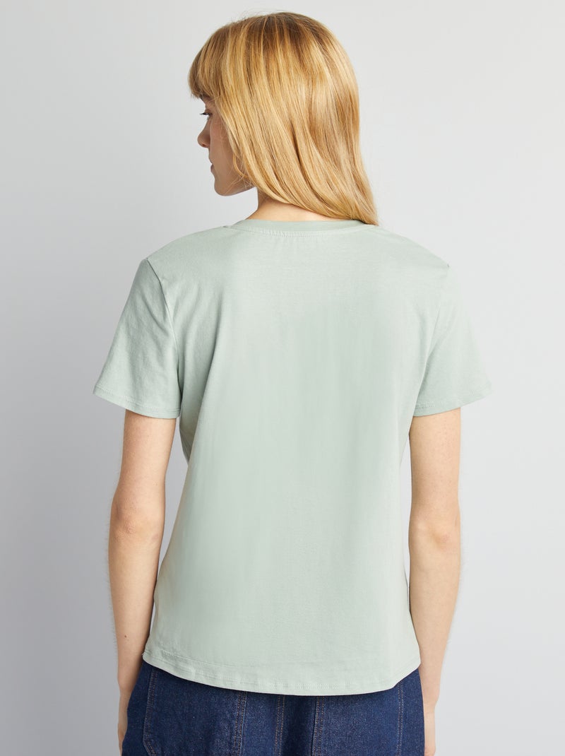 T-shirt basica VERDE - Kiabi