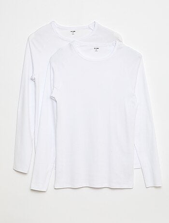 T-shirt basiche a tinta unita a maniche lunghe