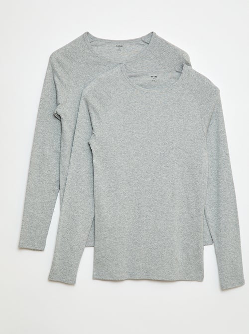 T-shirt basiche a tinta unita a maniche lunghe - Kiabi