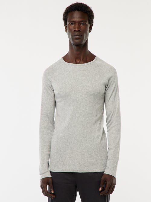 T-shirt basiche a tinta unita a maniche lunghe - Kiabi