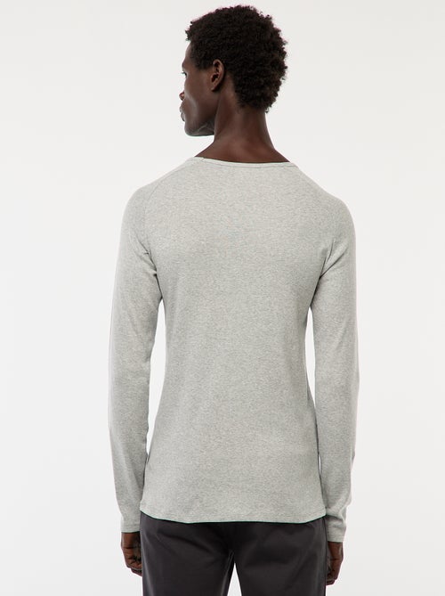 T-shirt basiche a tinta unita a maniche lunghe - Kiabi