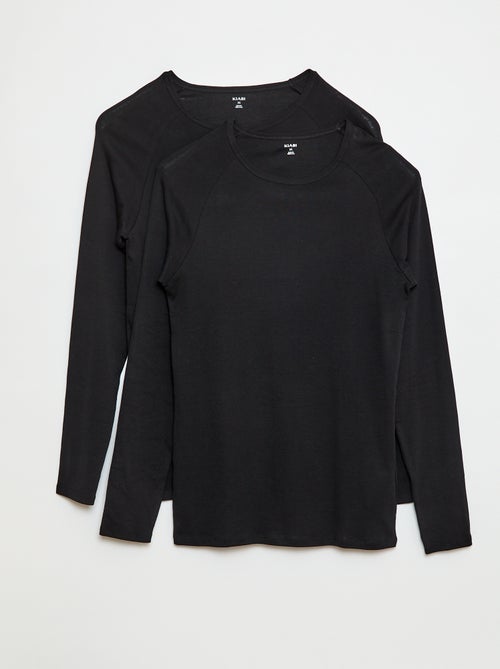 T-shirt basiche a tinta unita a maniche lunghe - Kiabi