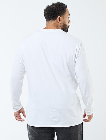 T-shirt basic a maniche lunghe e girocollo