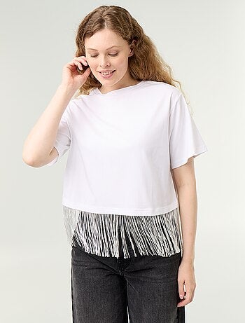 T-shirt basico con frange
