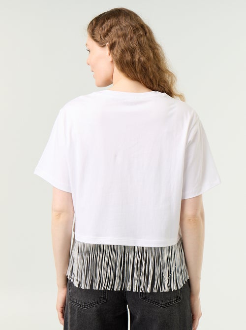 T-shirt basico con frange - Kiabi T-shirt basico con frange - Kiabi