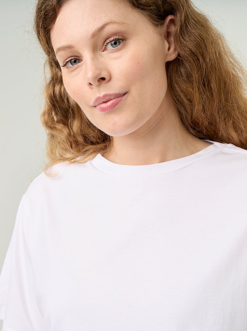 T-shirt basico con frange Bianco - Kiabi