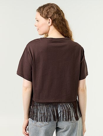 T-shirt basico con frange