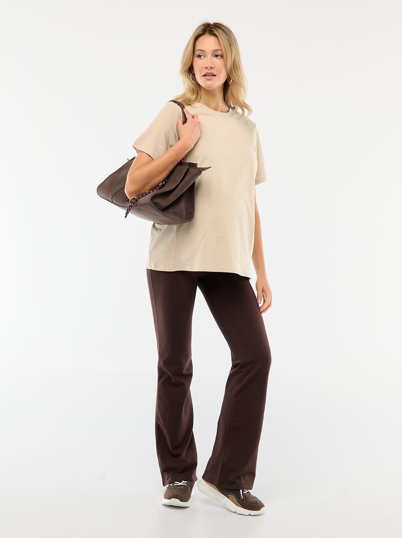 T-shirt basico da allattamento a maniche corte Grigio - Kiabi