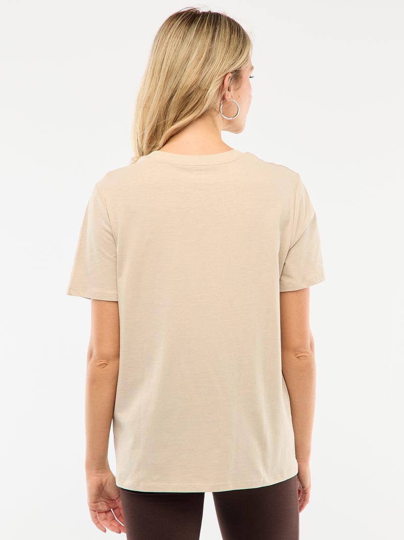 T-shirt basico da allattamento a maniche corte Grigio - Kiabi