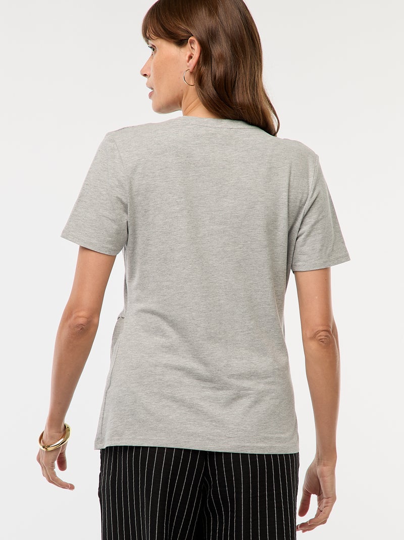 T-shirt basico per allattamento Grigio - Kiabi