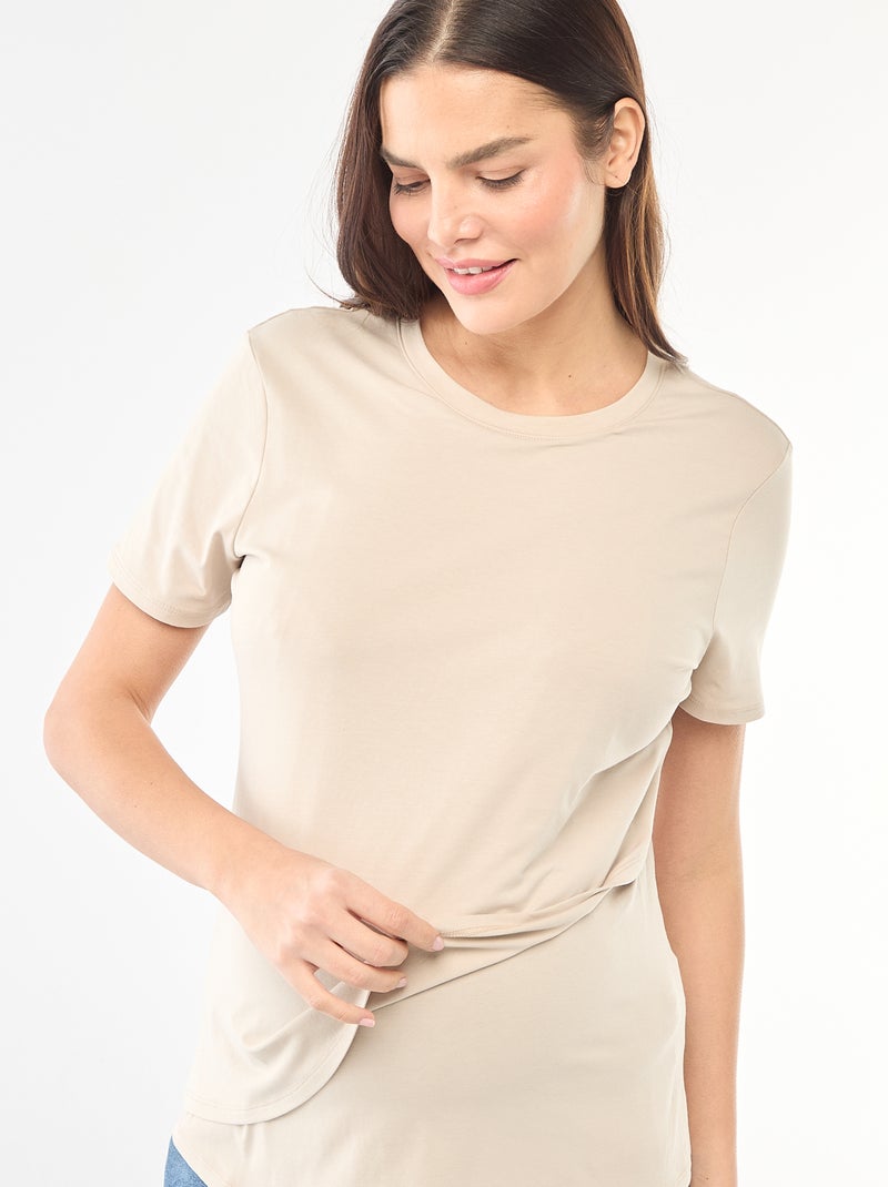 T-shirt basico per allattamento Grigio - Kiabi