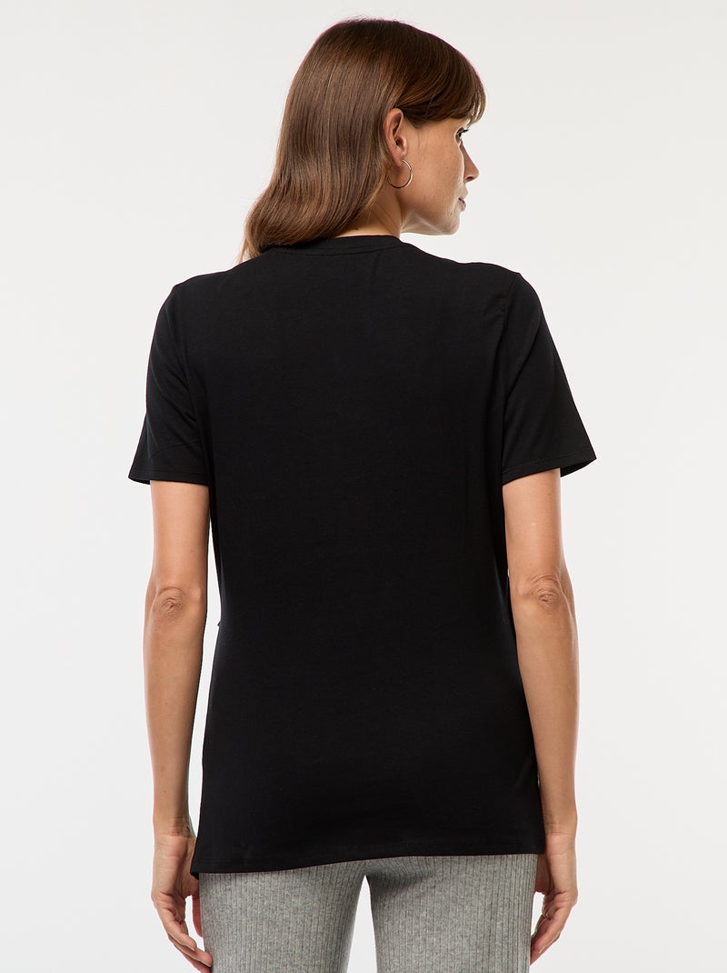 T-shirt basico per allattamento Nero - Kiabi