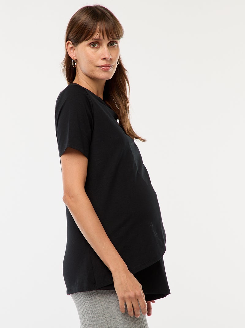 T-shirt basico per allattamento Nero - Kiabi