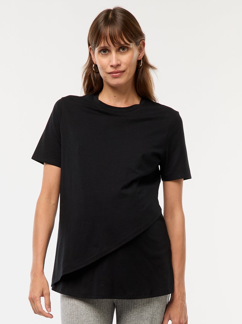 T-shirt basico per allattamento Nero - Kiabi