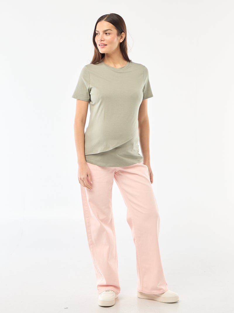 T-shirt basico per allattamento Verde - Kiabi