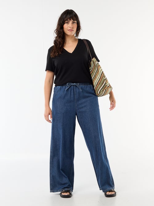 T-shirt basico scollo a V e maniche corte - Kiabi