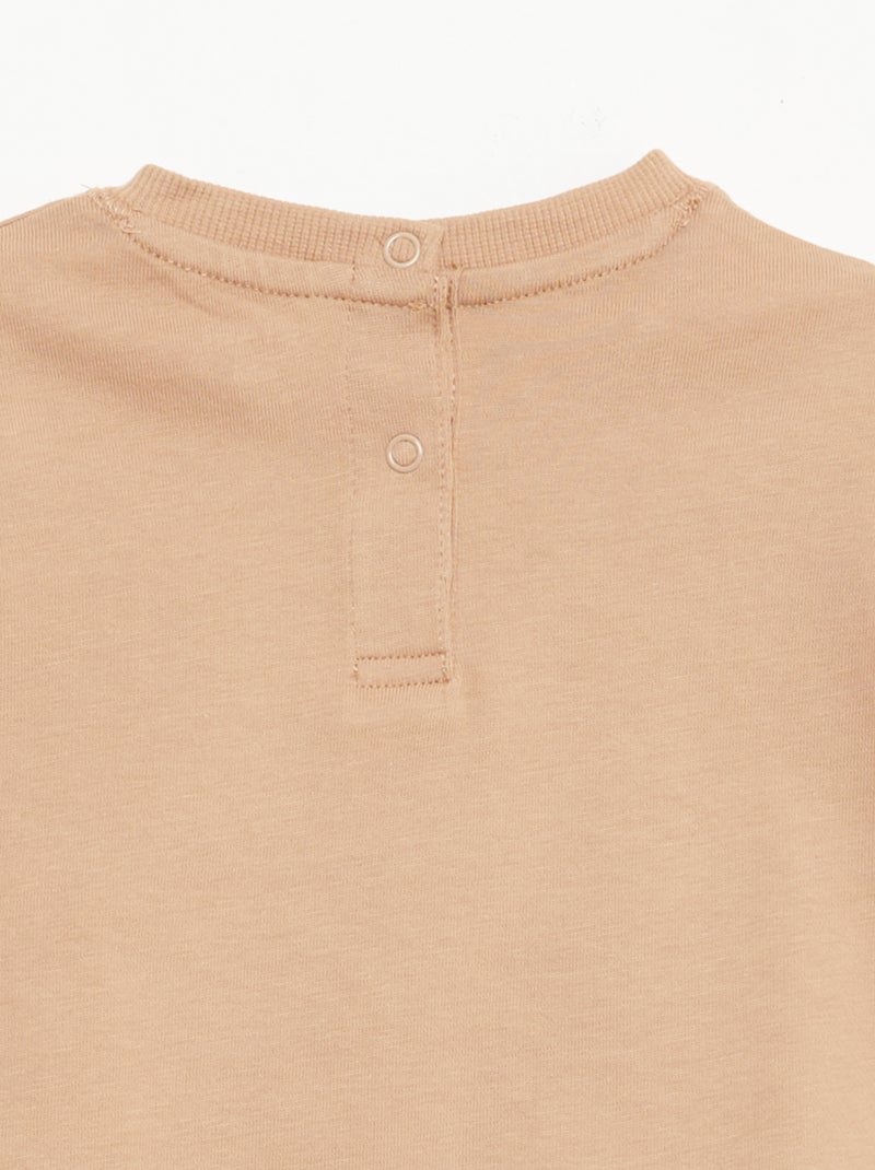 T-shirt basico senza maniche Beige - Kiabi