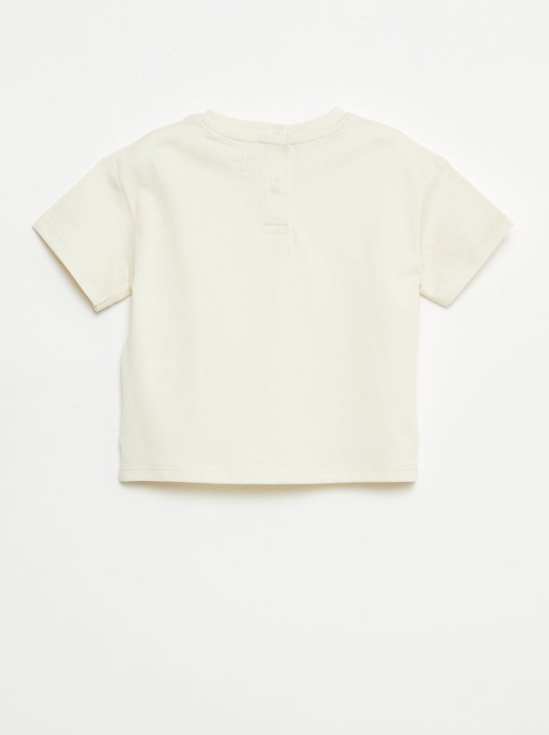 T-shirt basico senza maniche Bianco Ecru - Kiabi