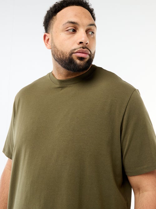 T-shirt basico tinta unita regular fit - Kiabi