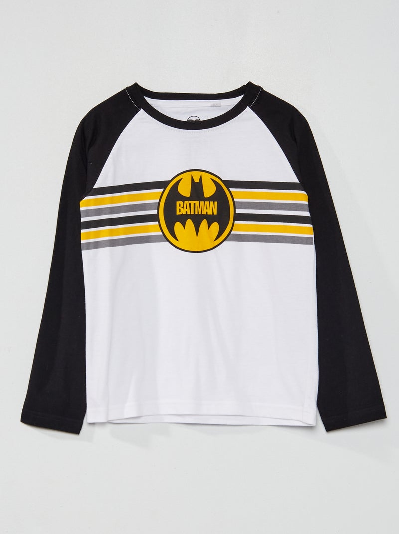 T-shirt 'Batman' con maniche lunghe bianco/nero - Kiabi