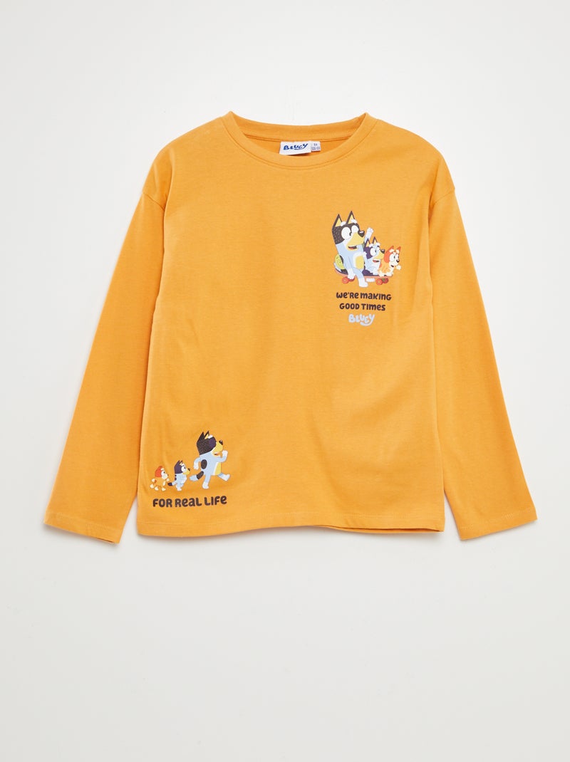 T-shirt 'Bluey' maniche lunghe ARANCIONE - Kiabi