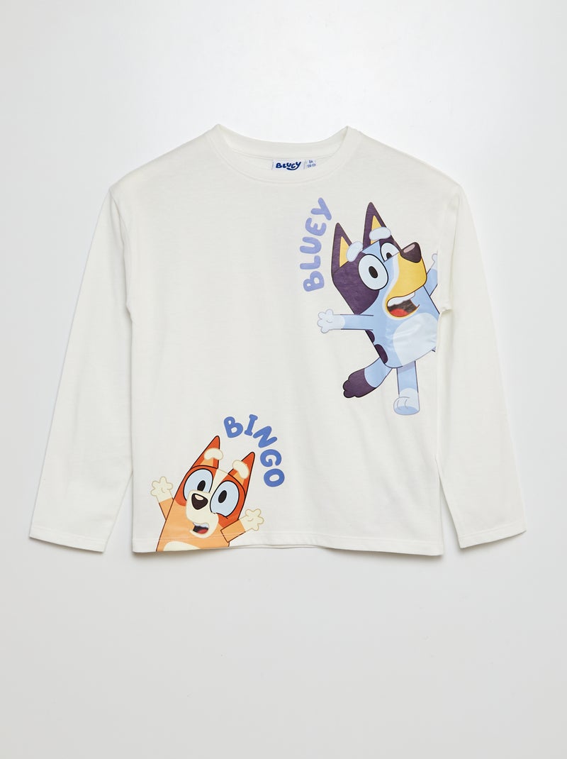 T-shirt 'Bluey' maniche lunghe BIANCO - Kiabi