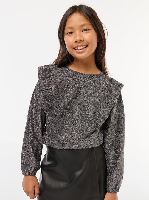 T-shirt brillante a maniche lunghe - Kiabi