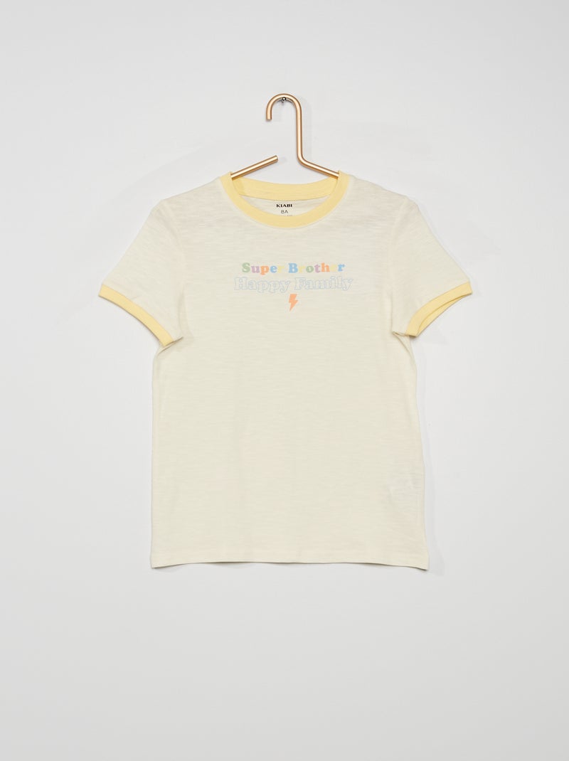T-shirt 'brother' BEIGE - Kiabi