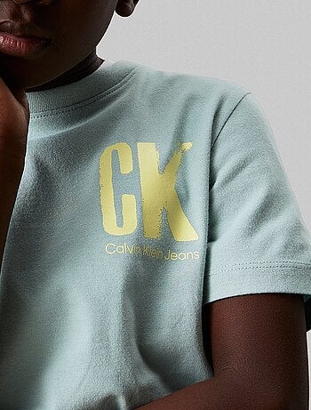 T-Shirt Calvin Klein Jeans da Ragazzo con Logo