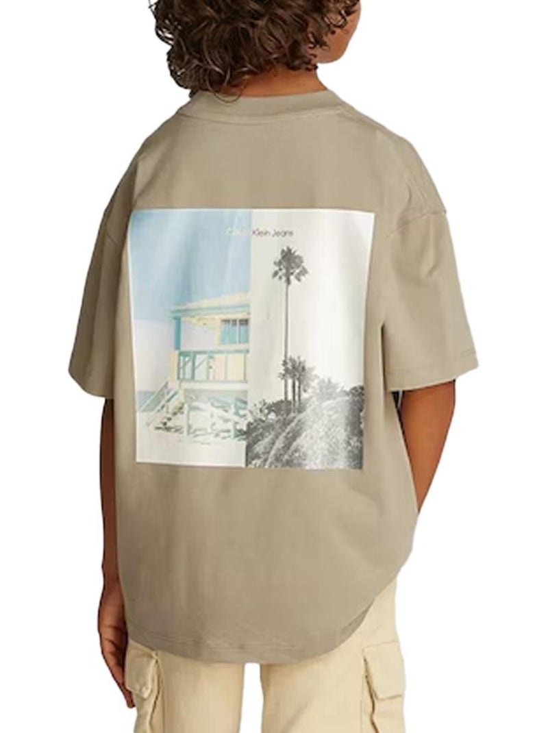 T-Shirt Calvin Klein Jeans per Ragazzo Marrone cappuccino - Kiabi