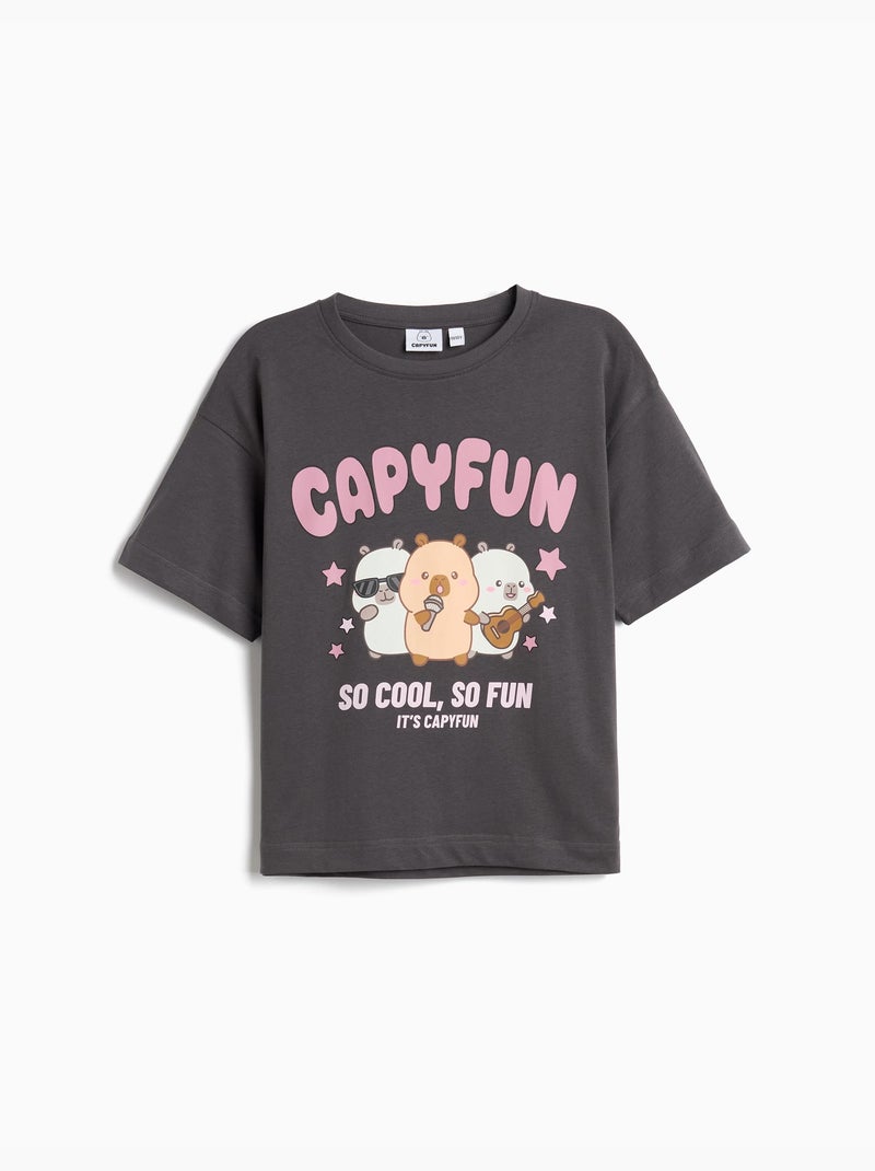 T-shirt Capibara Capyfun, MO Fashion Grigio - Kiabi