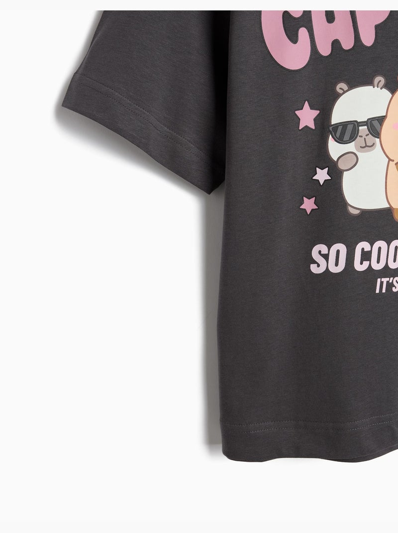 T-shirt Capibara Capyfun, MO Fashion Grigio - Kiabi