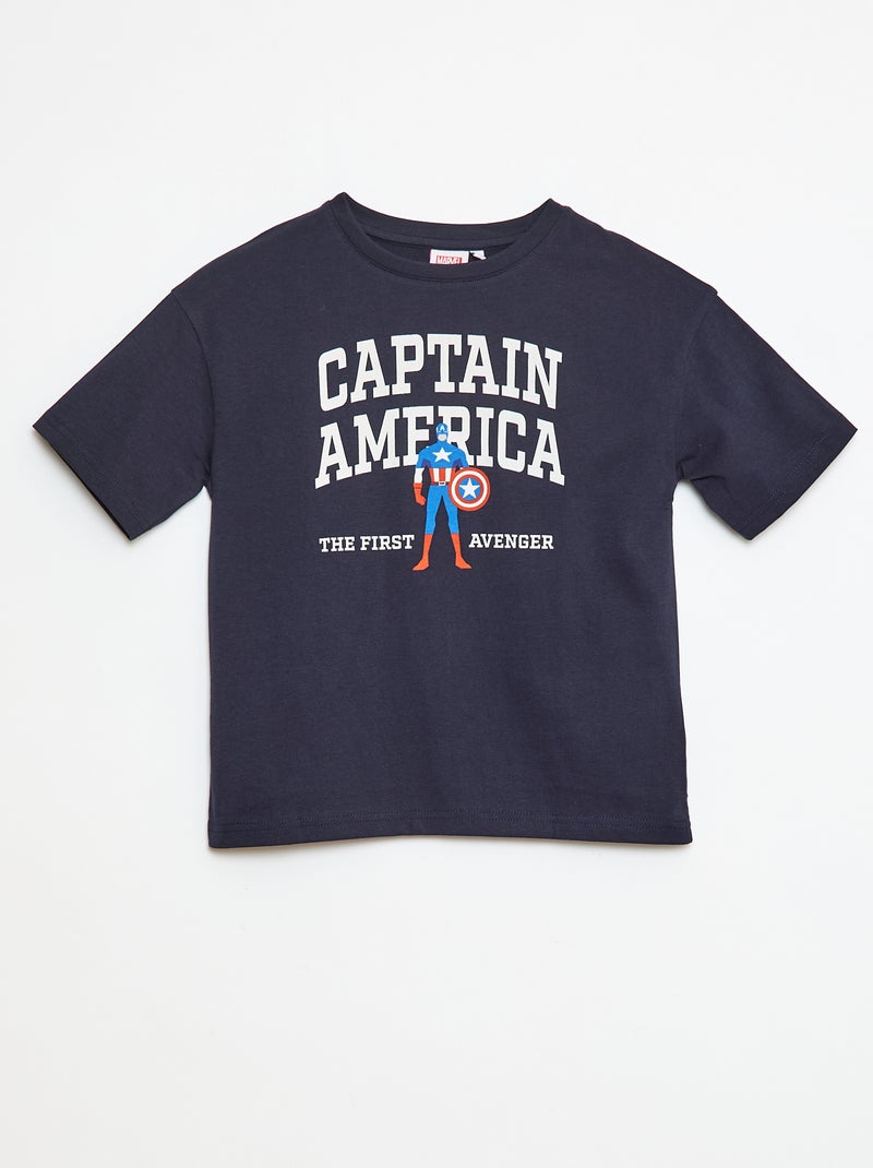 T-shirt 'Capitan America' 'Marvel' maniche corte Blu - Kiabi