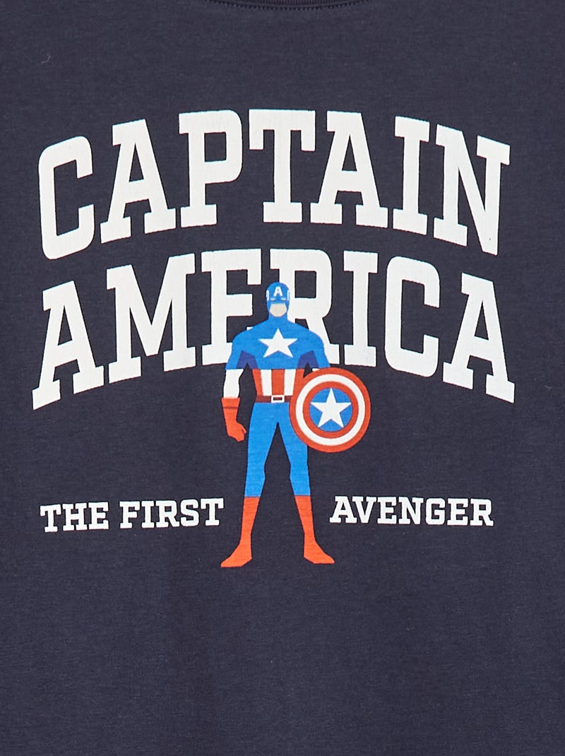 T-shirt 'Capitan America' 'Marvel' maniche corte Blu - Kiabi